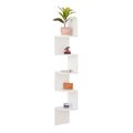 Basicwise 5 Tier Wall Mount Corner Shelf, White QI003554.W